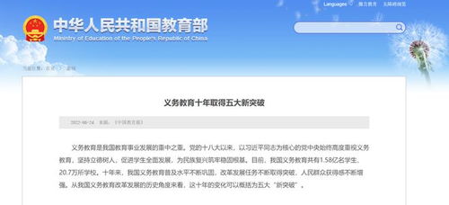 義務教育十年五大突破 信息技術與教育深度融合取得新突破